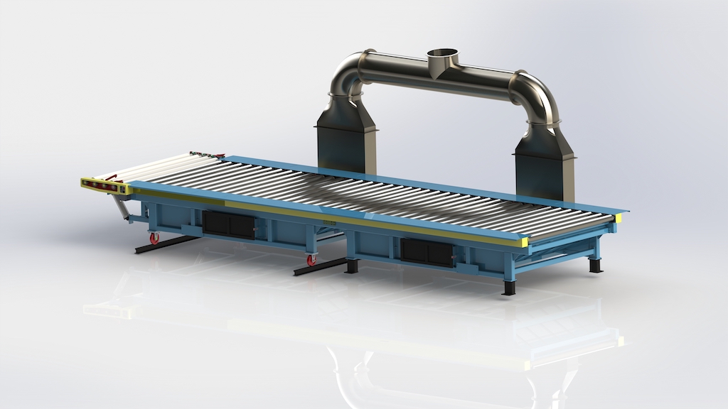 Cooling Section to stabilize product dimensions before downstream processing