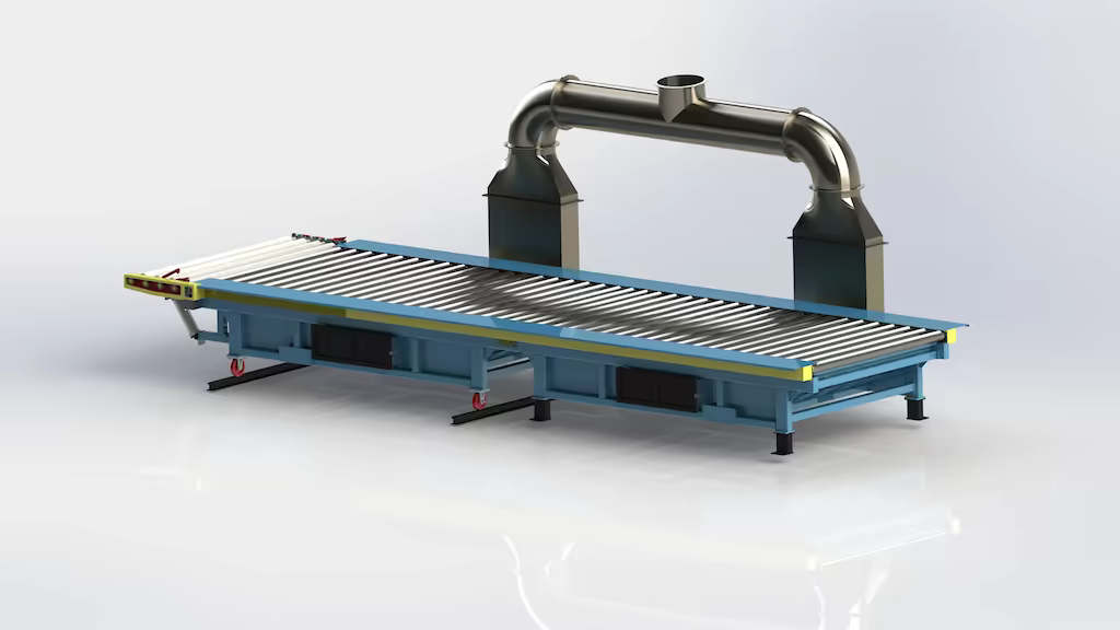 Cooling Section to stabilize product dimensions before downstream processing